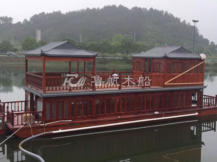 雙層水上餐飲畫(huà)舫船